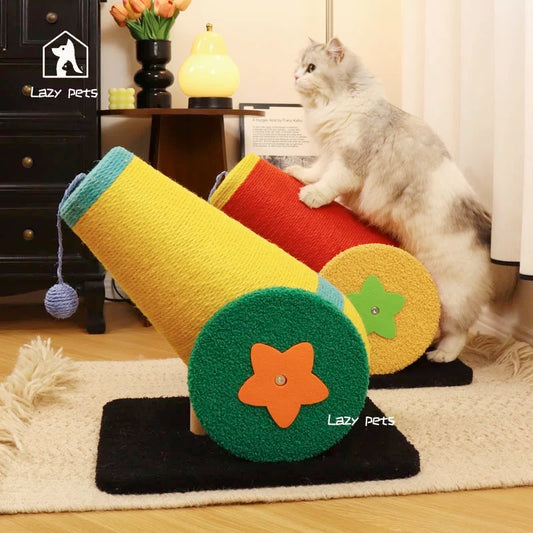Cannon-Shaped Cat Scratcher