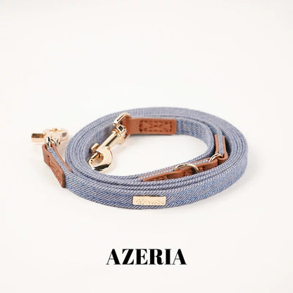 Japanese-Inspired Dog Collar in Denim