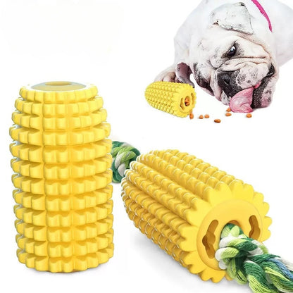 Corn-Shaped Squeaky Dog Toothbrush