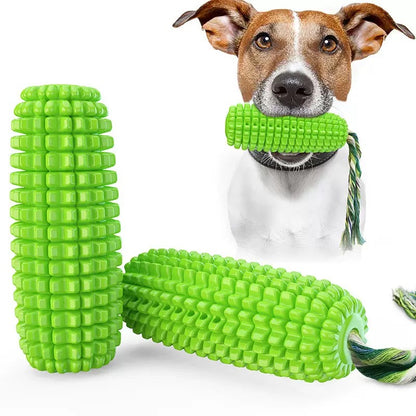 Corn-Shaped Squeaky Dog Toothbrush