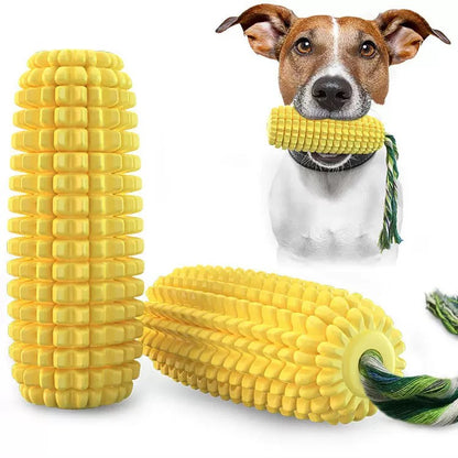 Corn-Shaped Squeaky Dog Toothbrush