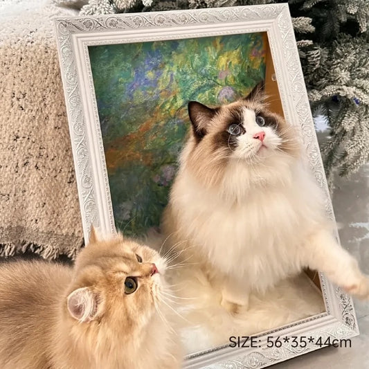 Oil Painting Style Cat Bed