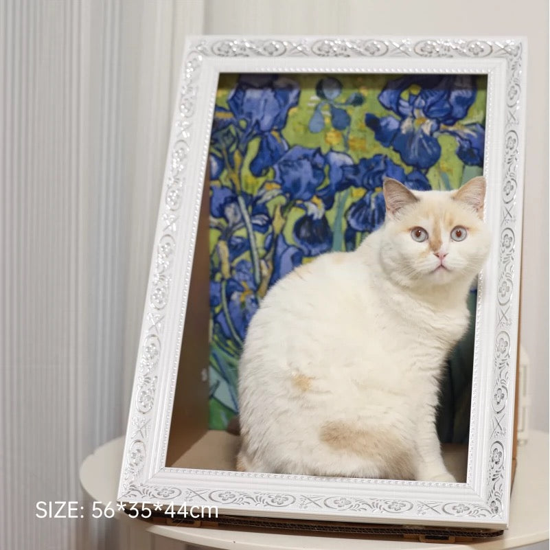 Oil Painting Style Cat Bed