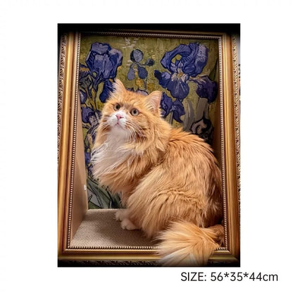 Oil Painting Style Cat Bed
