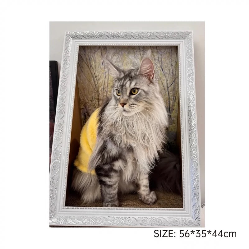 Oil Painting Style Cat Bed