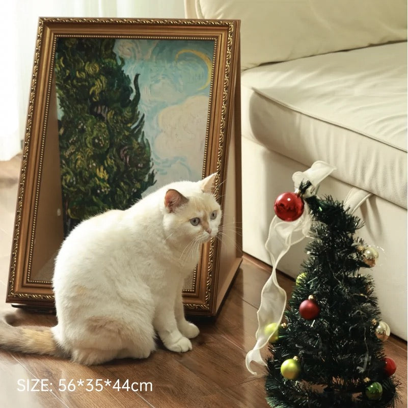 Oil Painting Style Cat Bed