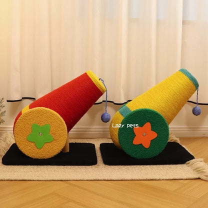 Cannon-Shaped Cat Scratcher