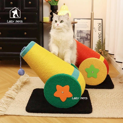 Cannon-Shaped Cat Scratcher
