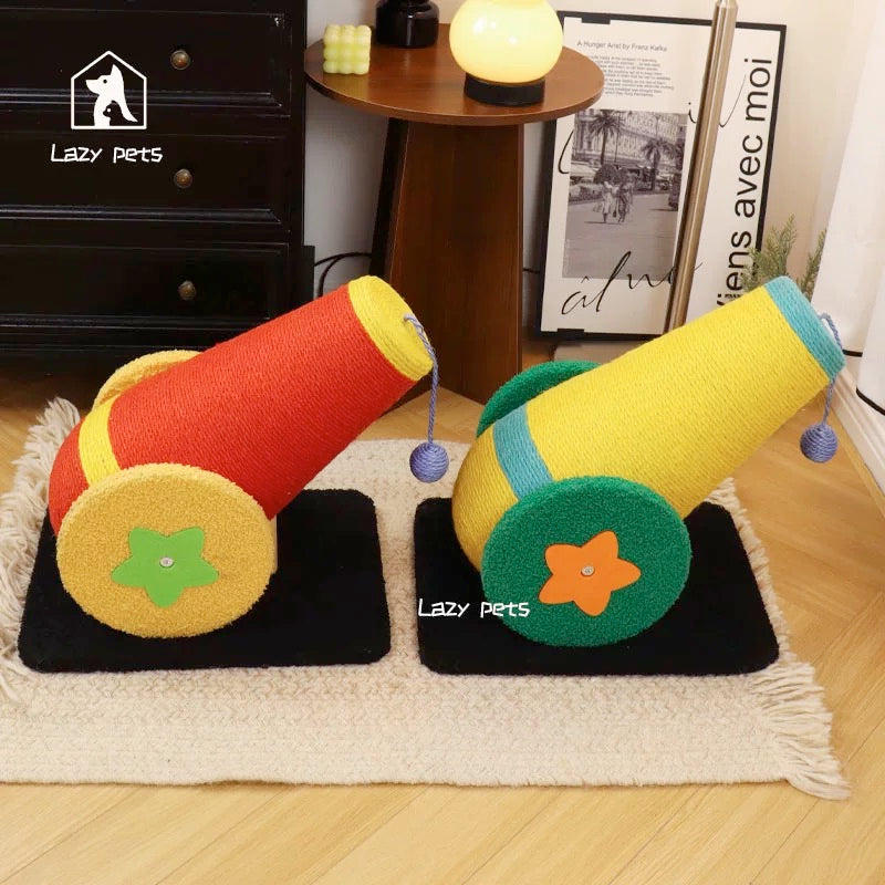 Cannon-Shaped Cat Scratcher