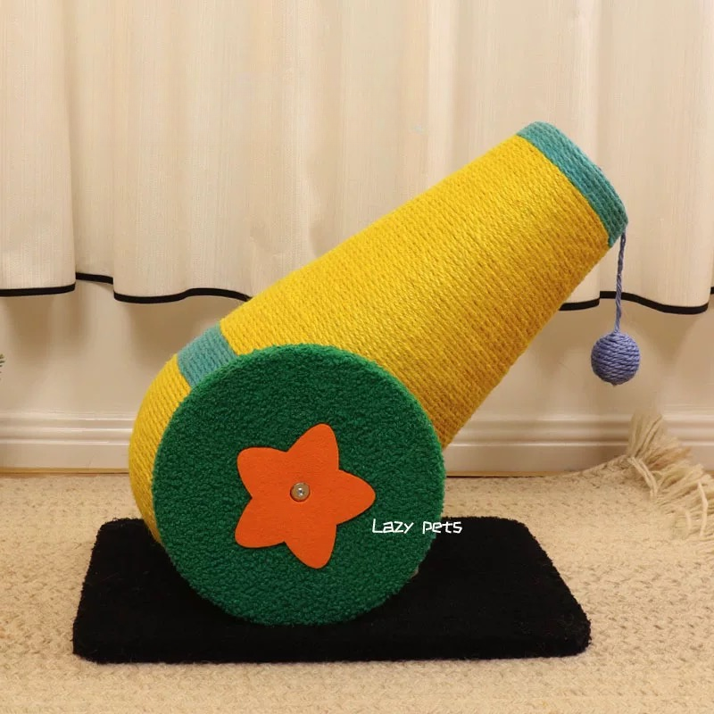Cannon-Shaped Cat Scratcher