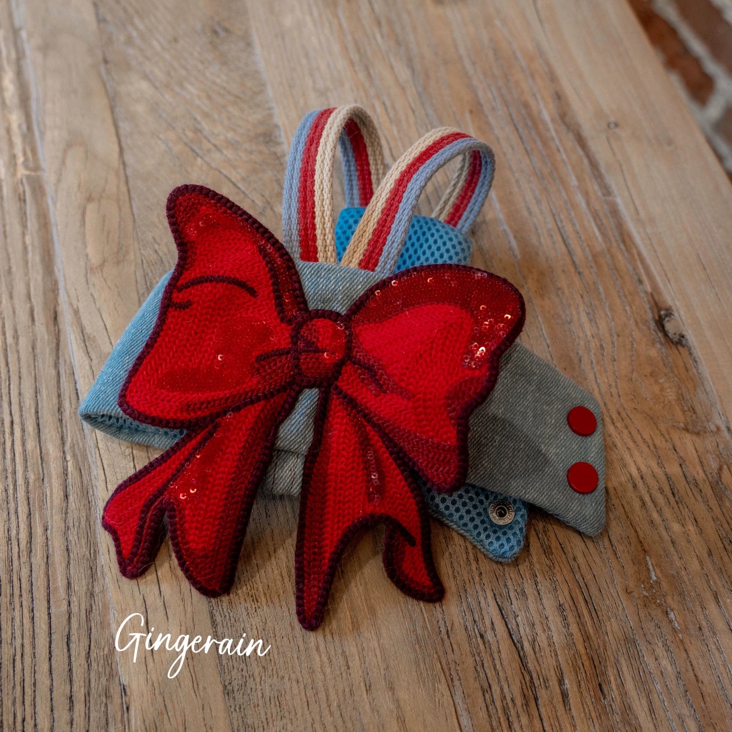 Cat Denim Costume with Bow Tie