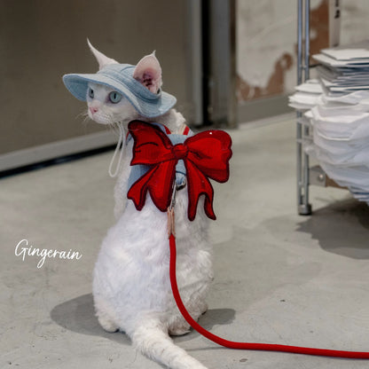 Cat Denim Costume with Bow Tie