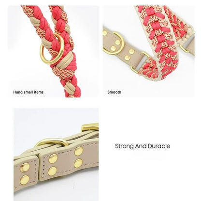 Fashion Hand-Braided Leather Leash