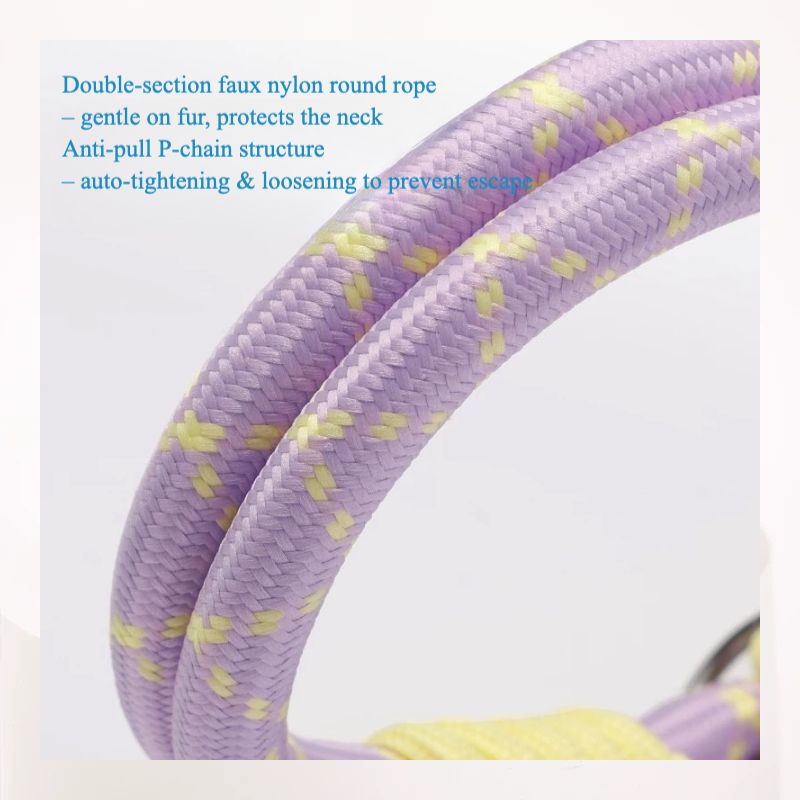 Double-section Rope Half-P Chain Collar