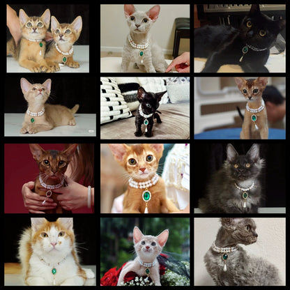 Royal-Inspired Cat Necklace with Jewels