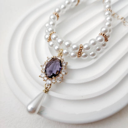 Royal-Inspired Cat Necklace with Jewels