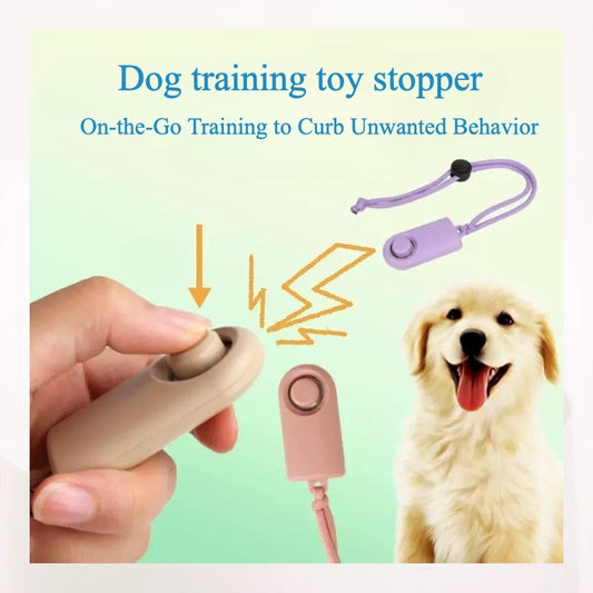Dog training toy stopper