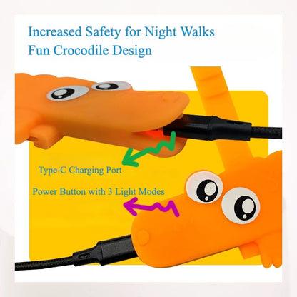 Crocodile-Themed Night-glow Safety Strap