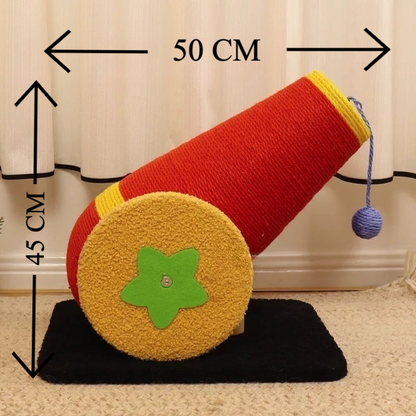 Cannon-Shaped Cat Scratcher